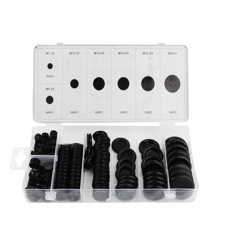170Pcs Grommet Firewall Hole Plug Set Electrical Wire Gasket Car Kit Rubber gallery