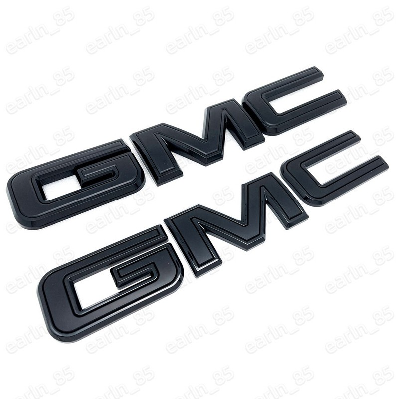 NEW Front & Rear Emblem Black kit For 2019 - 2025 GMC Sierra 1500 2500HD 3500HD