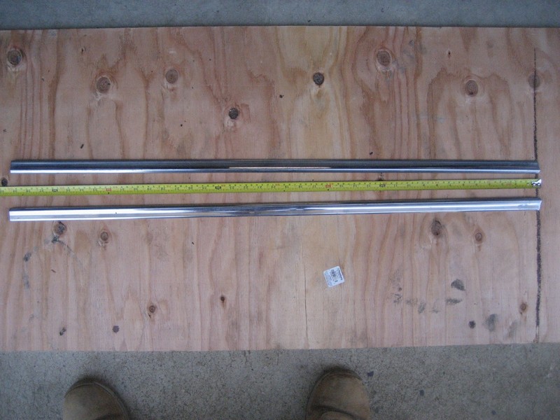 1956 CHEVY FRONT DOOR MOLDING TRIM-4/DOOR HARDTOP TRIM UPPER/LOWER 39-1/4 INCHES