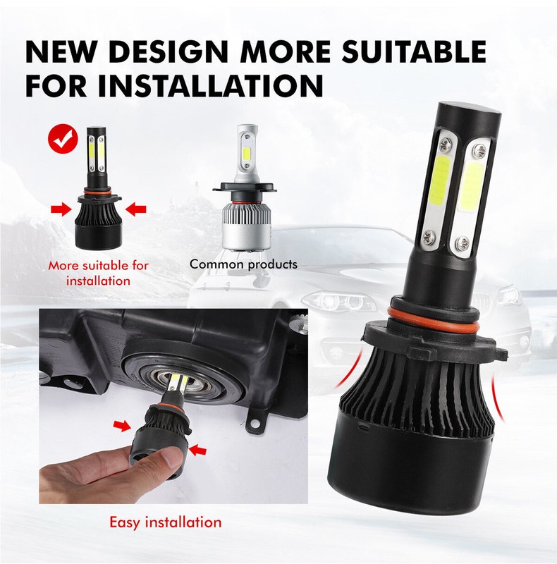 4Side 9005 HB3 LED Headlight Bulb High Beam 6000K For Chevy Colorado 2004-2018 gallery