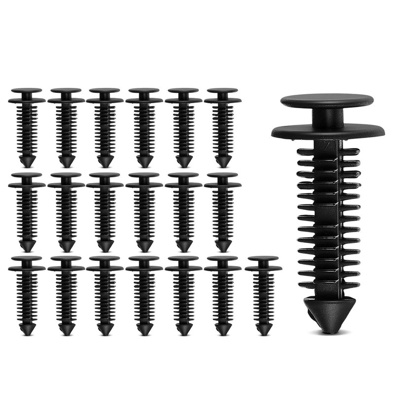 New 20Pcs Seat Back Panel Retainer for Ford Double Head Black 11/32 inch Nylon gallery