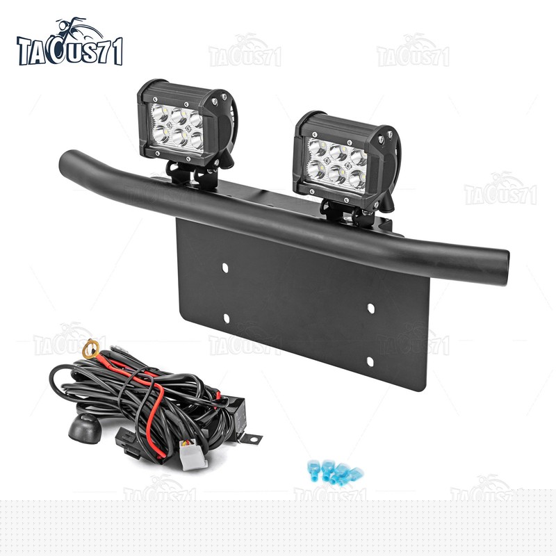 For Subaru WRX Forester Outback Bull Bar License Bumper Bracket LED Light Pod