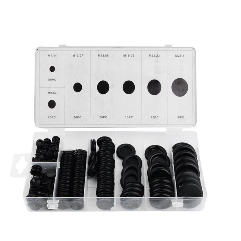 Rubber Car 170Pcs 7 Size Grommet Firewall Hole Plug Set Electrical Wire Gasket gallery
