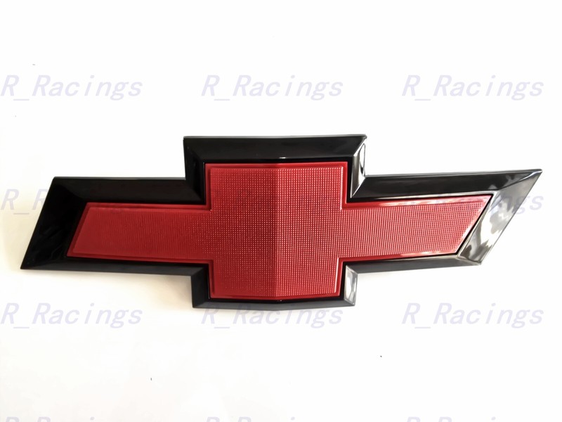 2PC Custom Front Rear Gloss Black Red Bowtie Emblems 2021-2025 Suburban Tahoe gallery