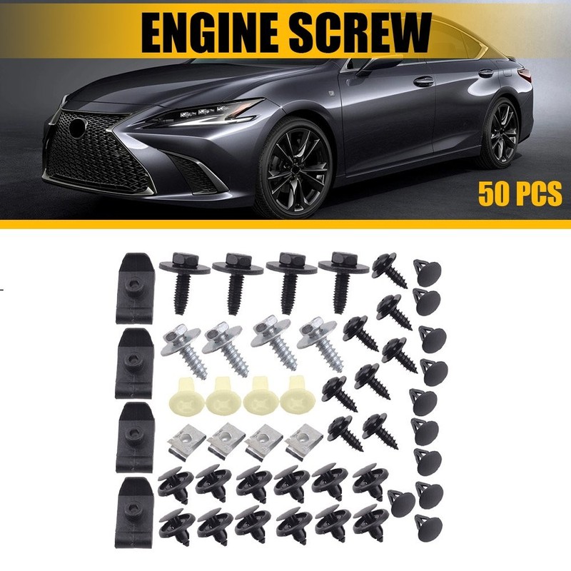 Splash 50x Bumper Shield Engine Push Hood Screw Clip Rivet For Trim Toyota Lexus