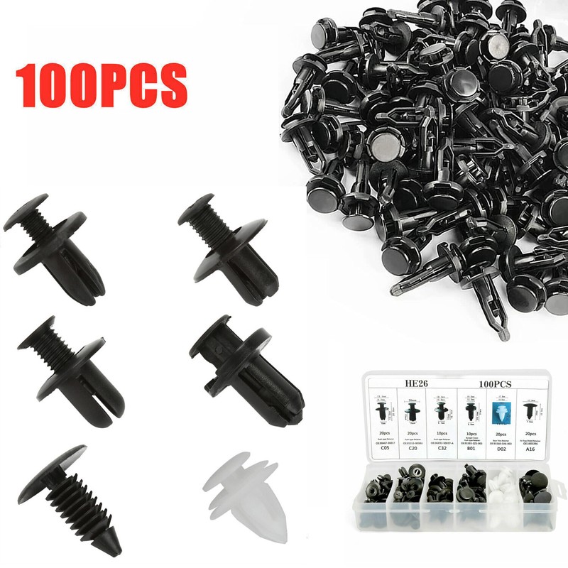 For INFINITI 100 pack Bumper Clips Car Auto Push Pin Rivet Fastener Panel Screw