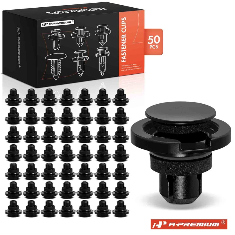A-Premium 50Pcs 11mm Nylon Rocker Moulding Clips w/ Sealer Push-Type for Subaru