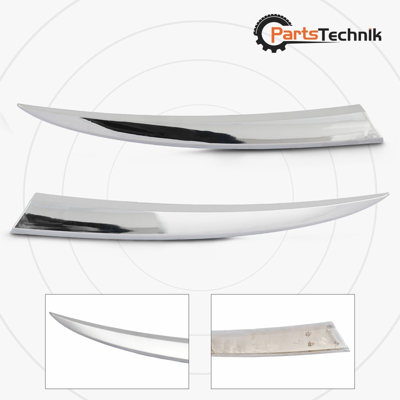 Pair Left&Right Chrome Grille Headlight Molding Trim For Dodge Durango 2021-2022