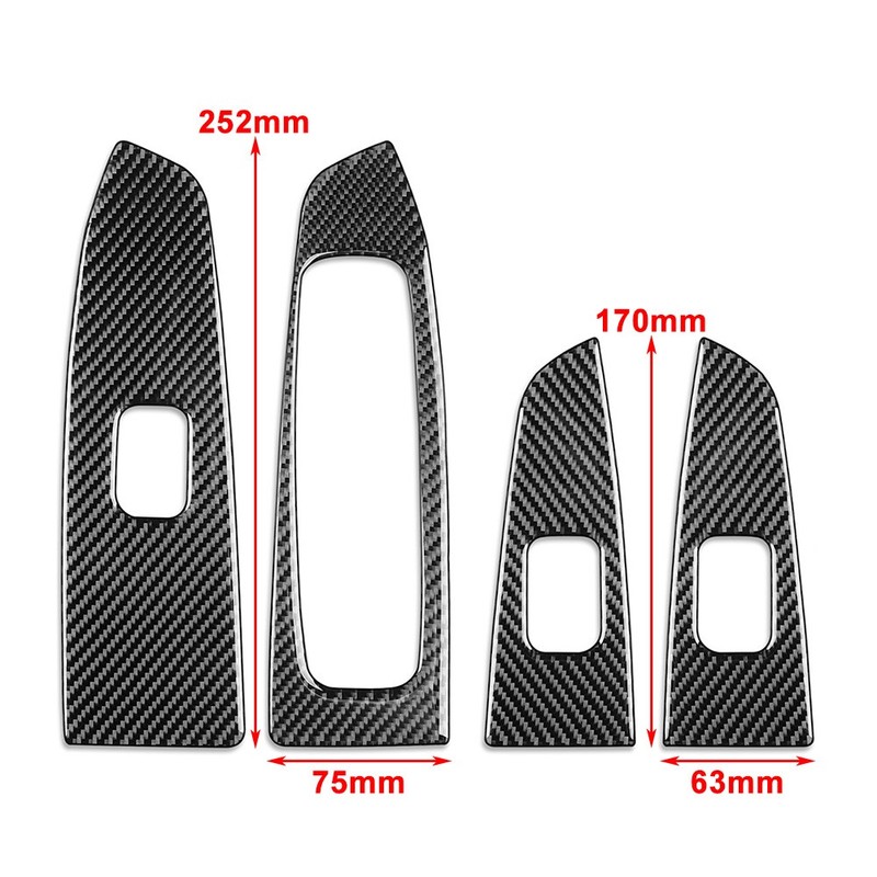 Window Lift Switch Panel Cover For Kia Forte Cerato K3 19-23 Carbon Fiber black gallery