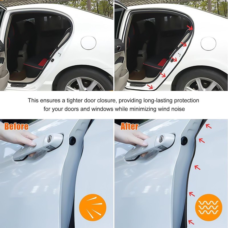 10ft Auto Rubber Seal Weather Strip Car Window Lock Trunk Hood Edge Trim gallery