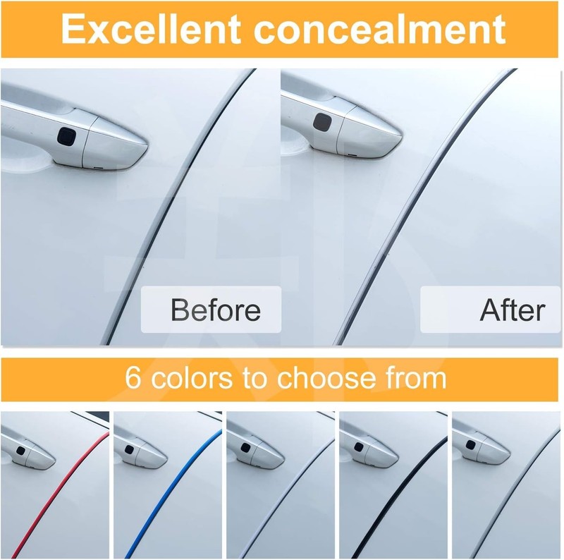 Universal Fit 5M Clear Door Edge Guard - High-Quality Rubber Protection, 16.4FT gallery