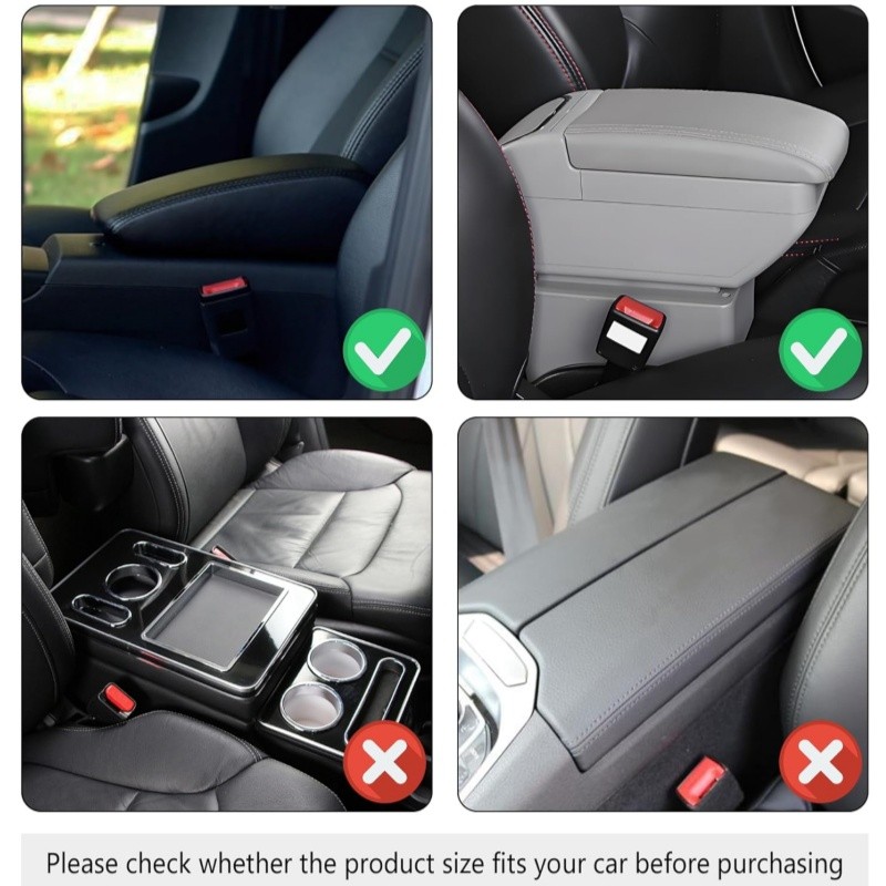 Car Center Console Cover Car Armrest Cover Protector with Storage Bags Universal gallery