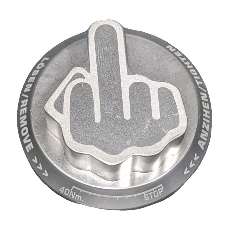 Chrome Aluminum Screw-In Middle Finger Fuel Oil Filler Tank Cap Cover For Toyota