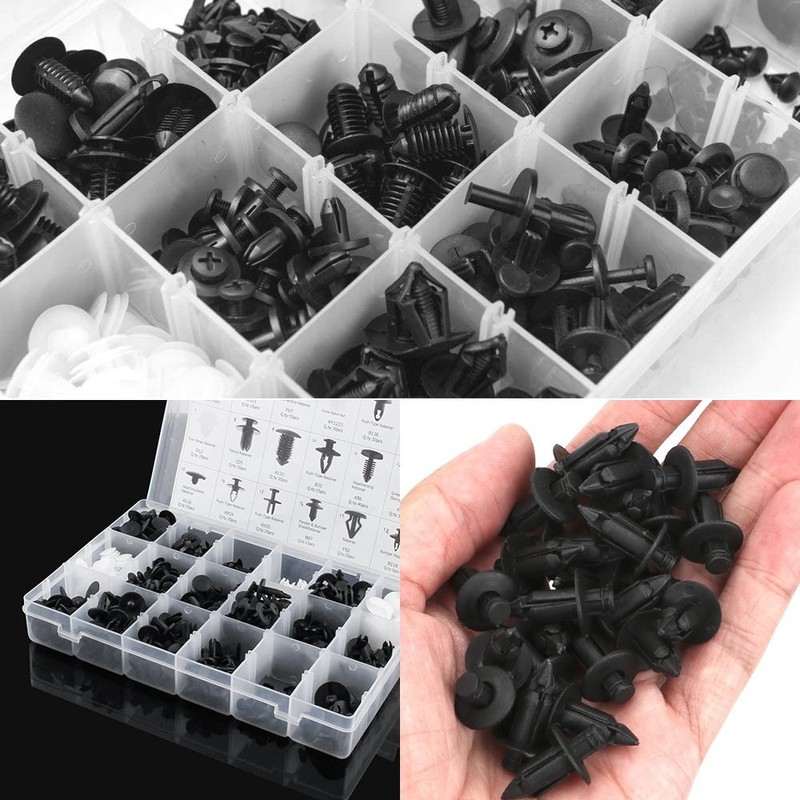 415Pcs Car Body Plastic Clips Buckle Push Pin Rivet Fastener with Removal Plier gallery