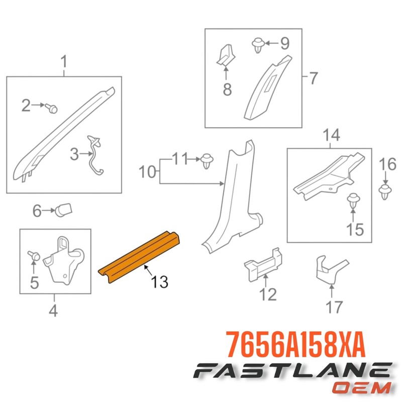 2018-2022 MITSUBISHI OUTLANDER PHEV FRONT RIGHT SILL PLATE NEW OEM 7656A158XA gallery