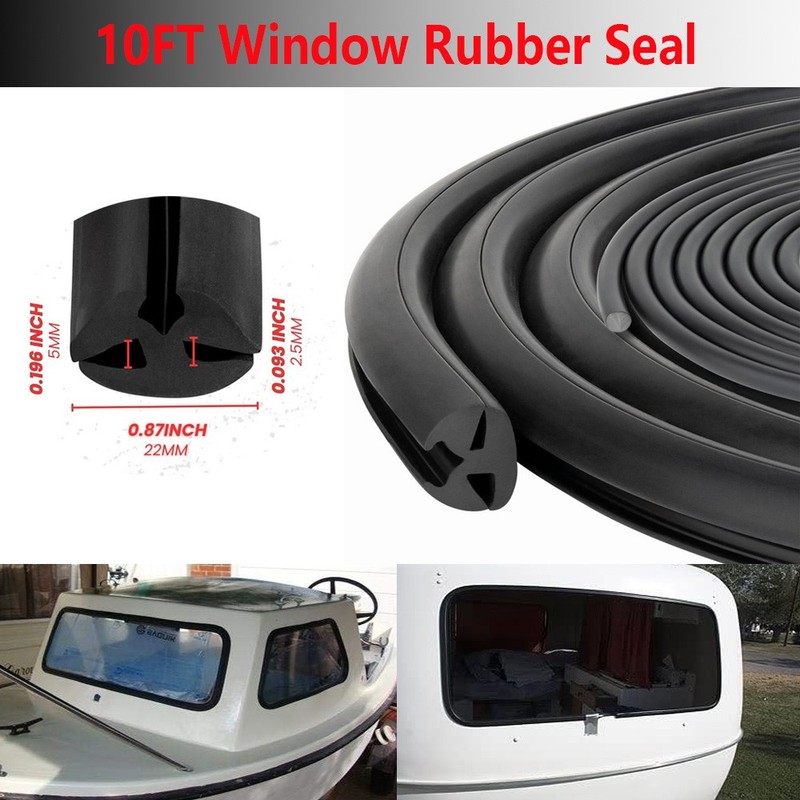 10ft For RV Slide Rubber Seal Weather Strip Door Window Lock Gasket Edge Trim
