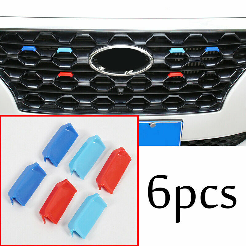 For Hyundai Santa Fe 2019-20 Three Color Front Bumper Center Mesh Grill Refit 6P