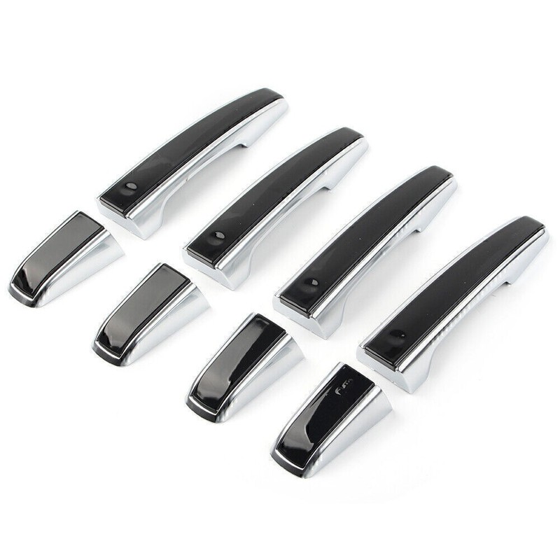 Door Handle Cover Trim For Range Rover Sport Discovery For Jaguar Black Silver gallery