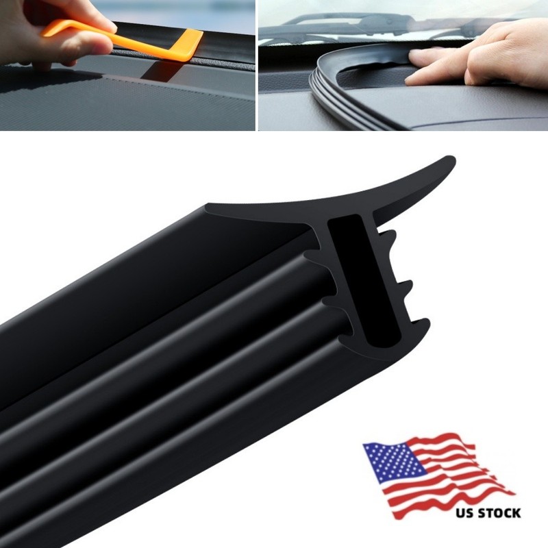 1.6M Car Dashboard Windshield Gap Filler Push Seal Strip Rubber Noise Insulation