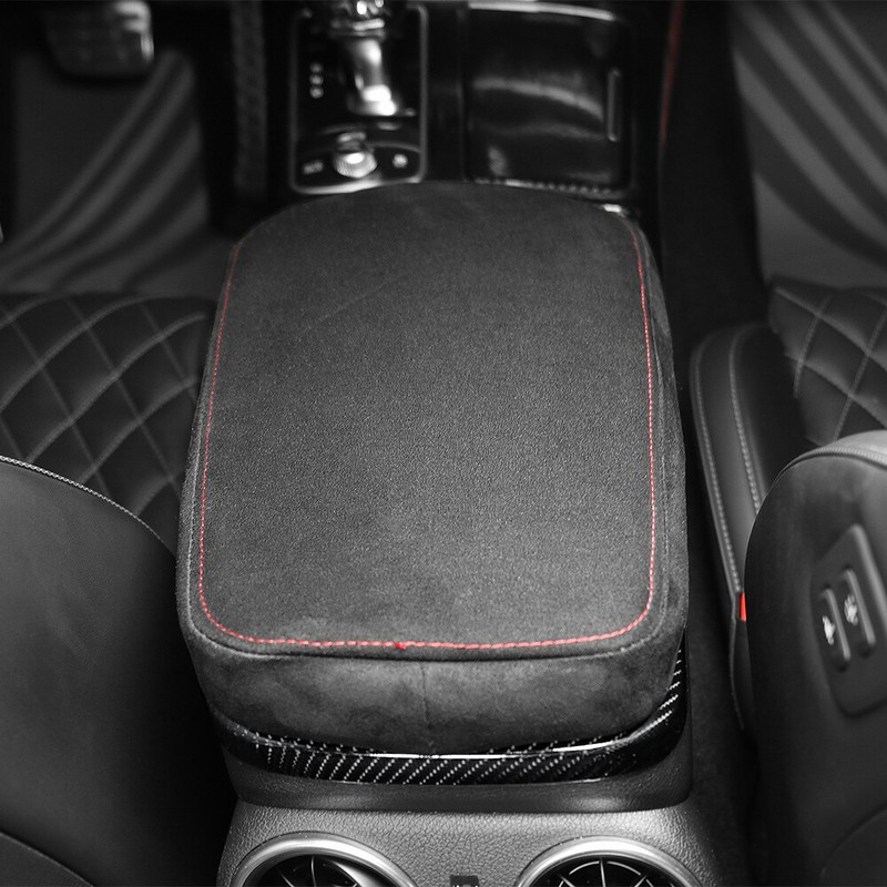 US --- Suede Central Console Armrest Cushion Pad Cover For Kia Stinger 2018-2023 gallery