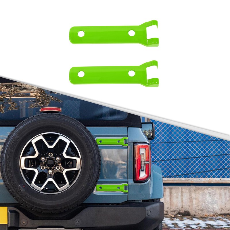 2x Rear Door Tailgate Spare Tire Hinge Exterior Trim For Ford Bronco 2021+ Green gallery