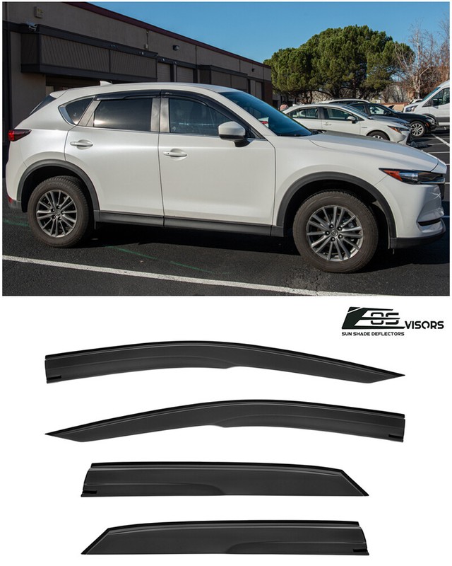 EOS Visors For 17-Up Mazda CX-5 JDM MUGEN Style Side Window Vents Rain Guards