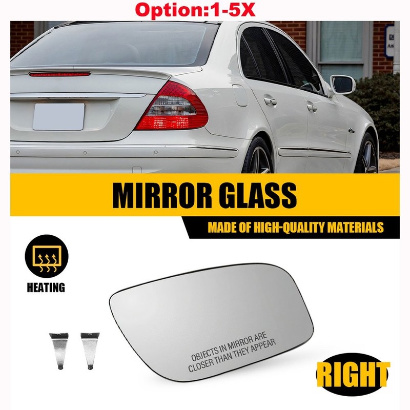 Passenger Side View Mirror Glass W/Heated For 2007 2008 2009 Mercedes-Benz E350