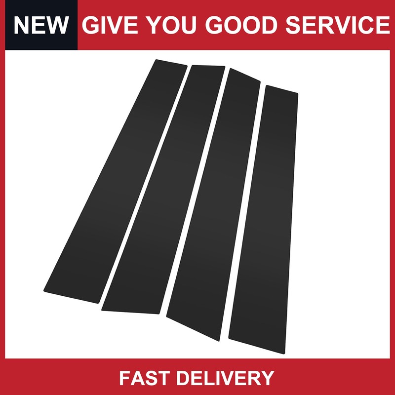 4 Pcs Door Pillar Window Trim for Cadillac XT6 2020-2023 Black New