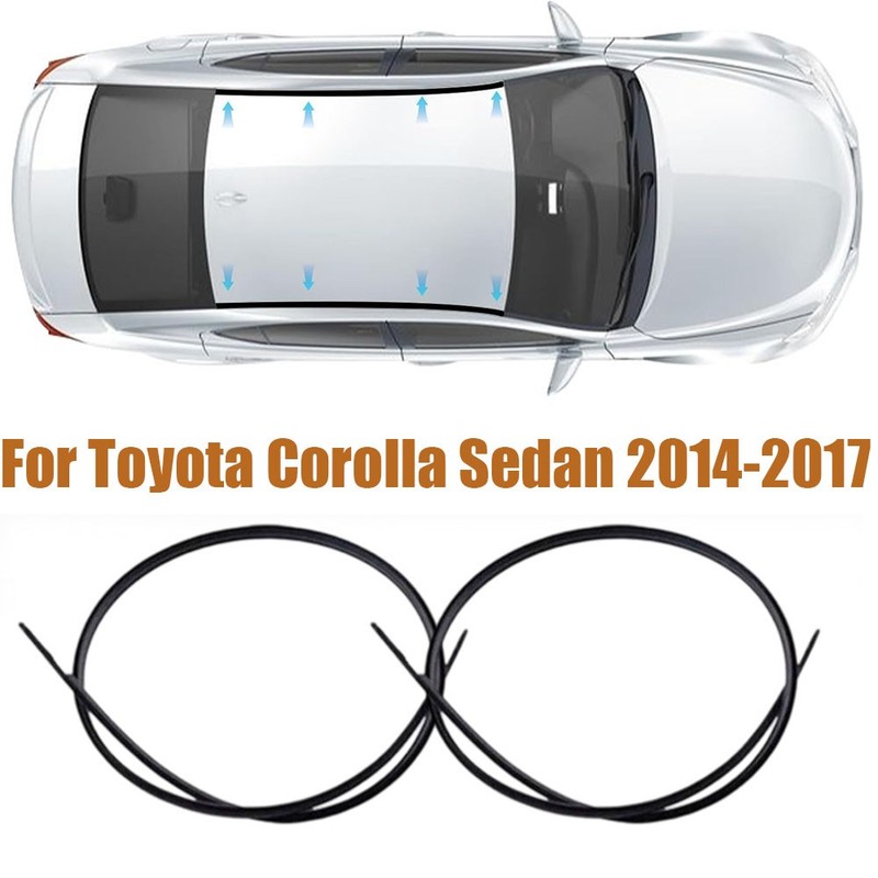 2X Left+Right Roof Trim Molding Sealing Strip For 2014-2017 Toyota Corolla Sedan