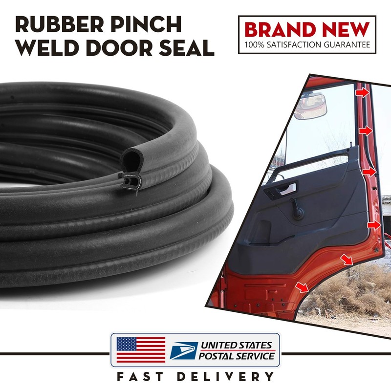 Automotive Door Weather Stripping 20Ft Car Door Rubber Edge Trim Seal Strip