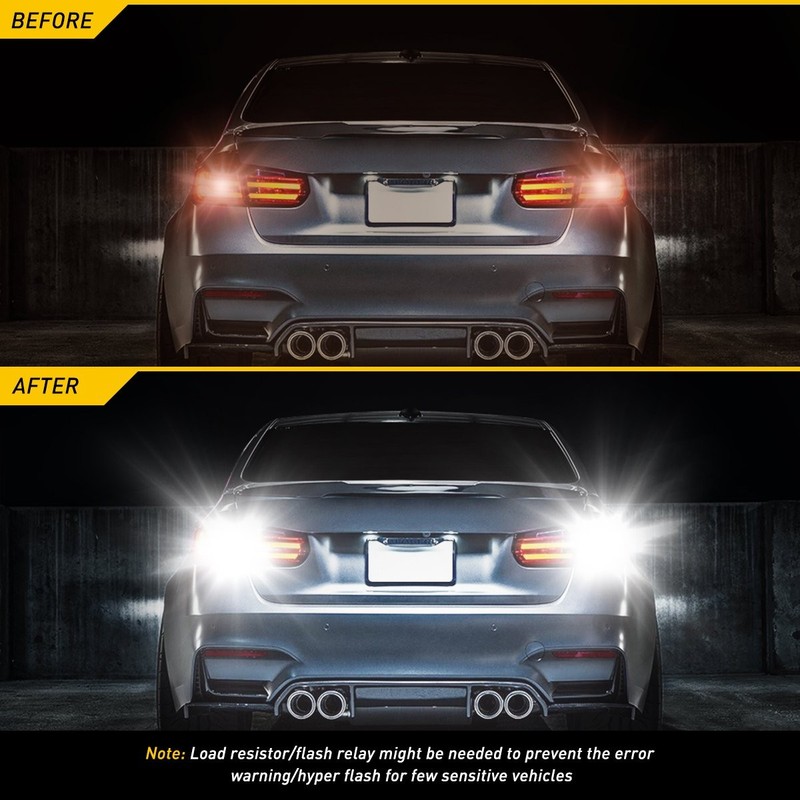 4x AUXITO Super Bright LED 1157 7528 Reverse Backup Light White Bulb 5600LM GUS gallery