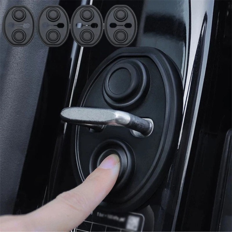 4 Car Door Lock Protective Cover Silicone Shockproof Cushion Trim Accessories*-% gallery