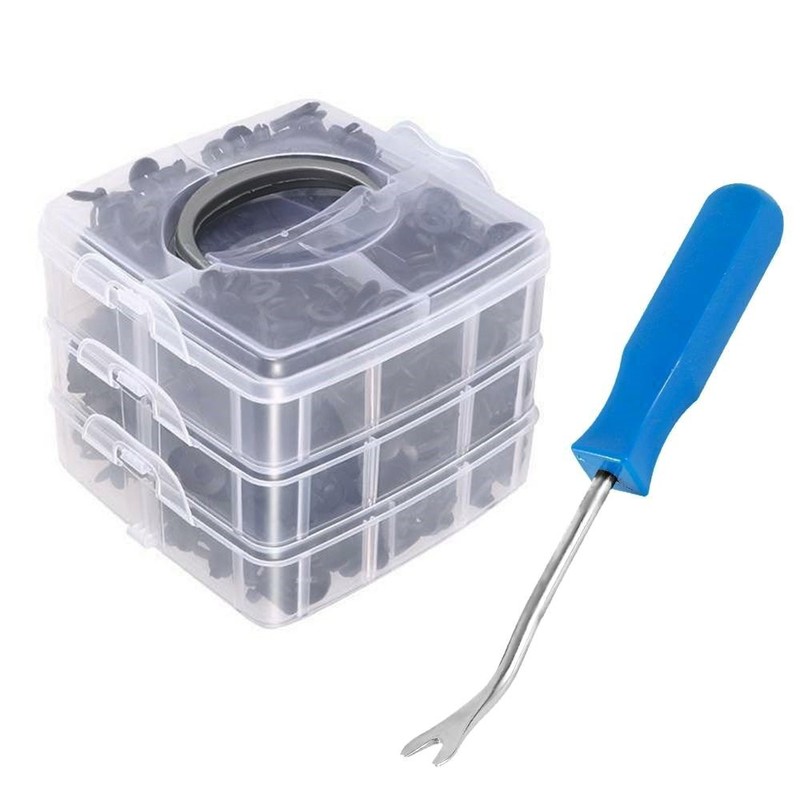 625pc Plastic Fastener Rivets Fender Car Bumper Push Pin Clip+Free Remover Tool gallery
