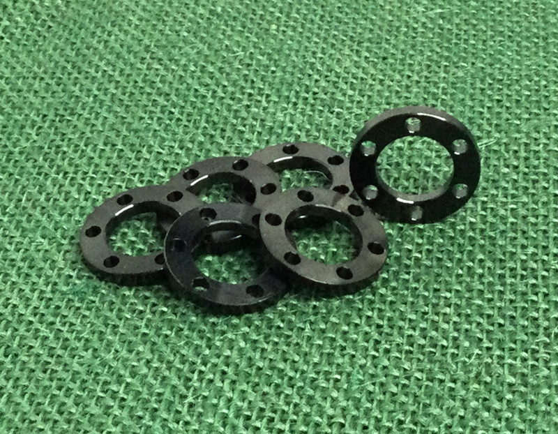 APk M12 GR5 Titanium Drilled Flat Washer, BLACK x 6