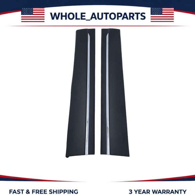 Fits 2019-2022 Honda Pilot LH RH Front Lower Door Molding Trim W/Chrome Molding