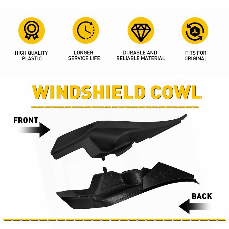 For 14-21 Toyota Tundra/14-19 Sequoia Front Wiper Side Cowl Extension Cover Trim gallery