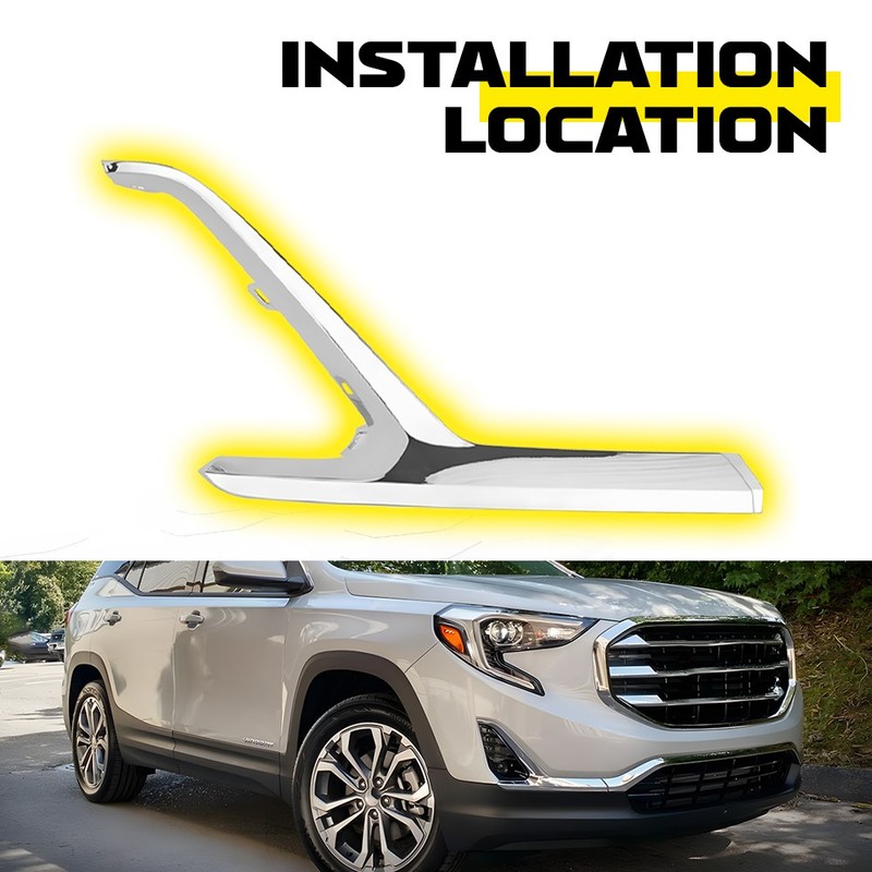 For 2018-2021 GMC Terrain Denali SLT Right Front Bumper Fog Light Bezel OE Spec gallery
