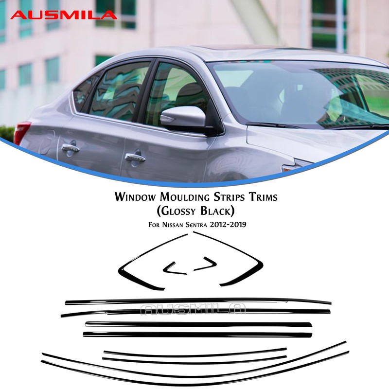 Window Strip Trims Weatherstrip Seal Belt Decor For Nissan Sentra 2012-2019 2016