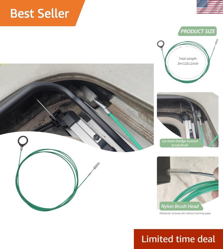 Versatile 20-Inch Drain Cleaner Brush for Cars, Tanks & More – Durable Design
