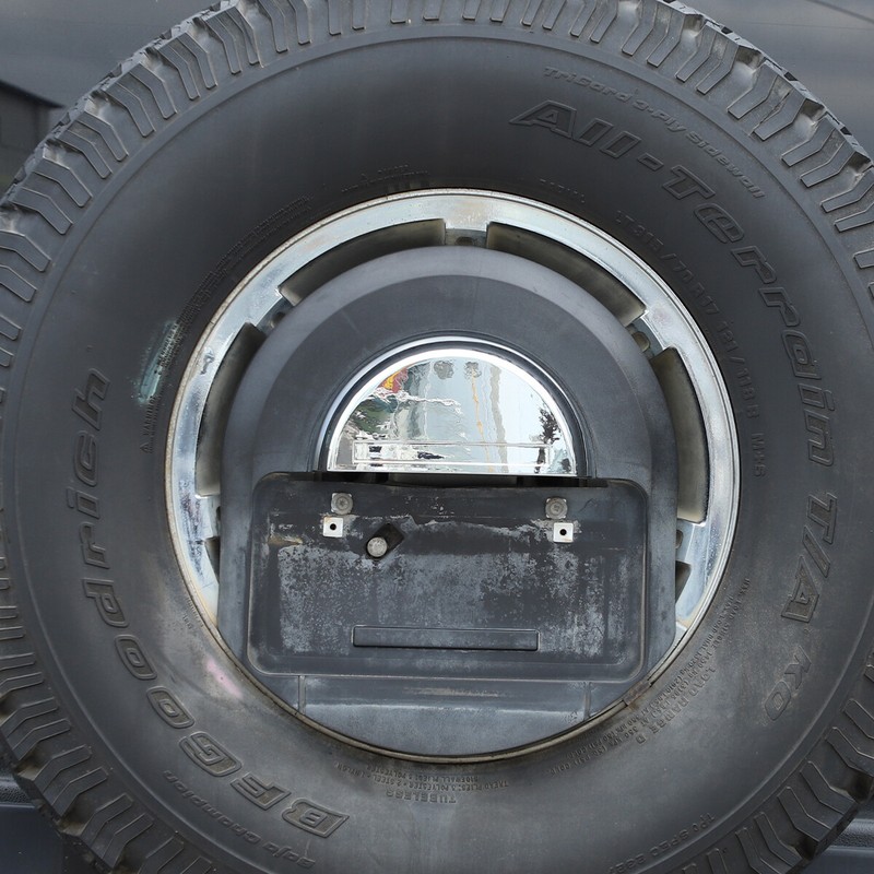 Chrome Rear Spare Tire license Plate Dome Light Cover For Hummer H2 2003-2009 US gallery