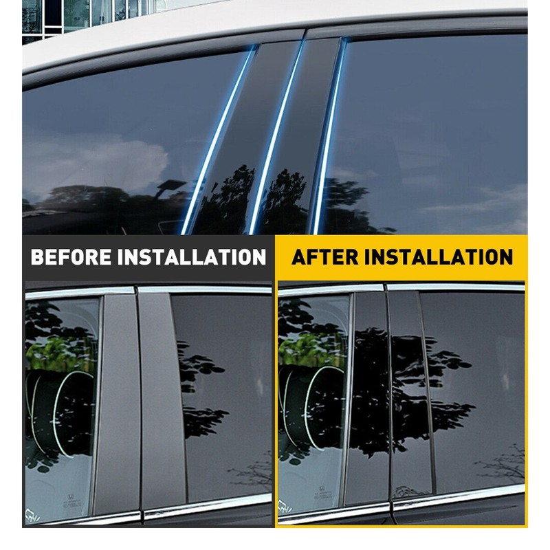2set Black Window Door Posts Pillar Trim Cover For Set Honda CR-V CRV 2017-2022 gallery