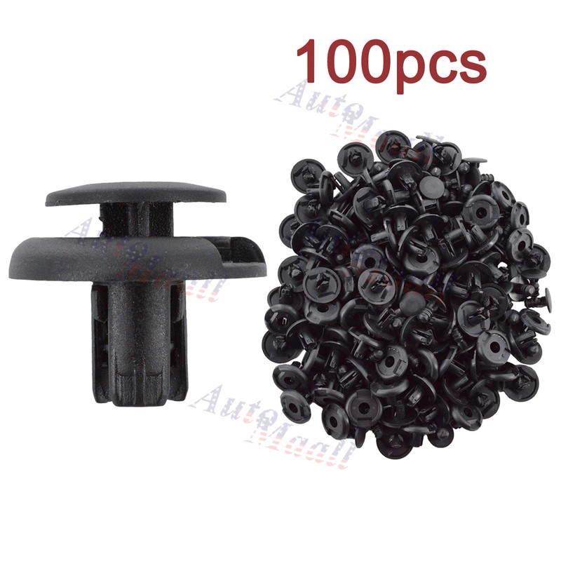 100pc Fender Splash Shield Clips Push Pin Fastener Retainer For Honda Accord