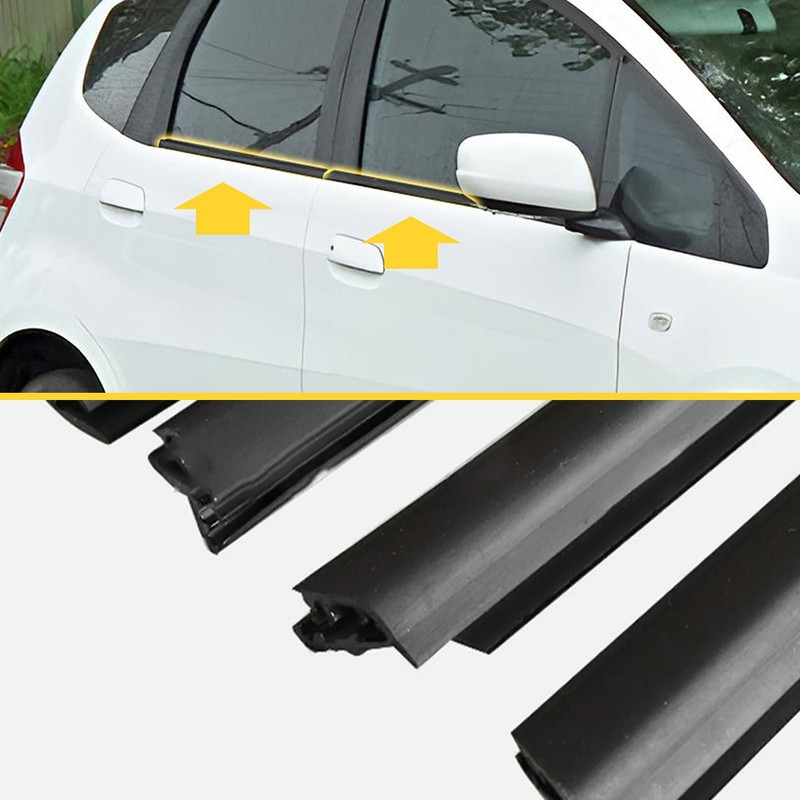 4X Door Weatherstrip Window Moulding Trim Seal Belt For Honda Fit Jazz 2008-2013 gallery