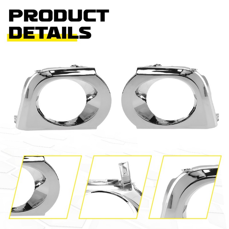 2Pcs Chrome Fog Light Bezel Trim For Toyota 4Runner Trail 2010-2013 Left Right gallery