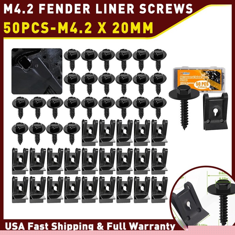 For Honda 50x Ford Box Set Bumper Fender Liner Push Type Retainer Clips Fastener