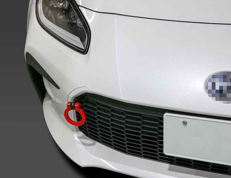 JDM Red Track Racing Tow Hook Ring For 22+ Subaru BRZ, Toyota GR86 Front Bumper gallery