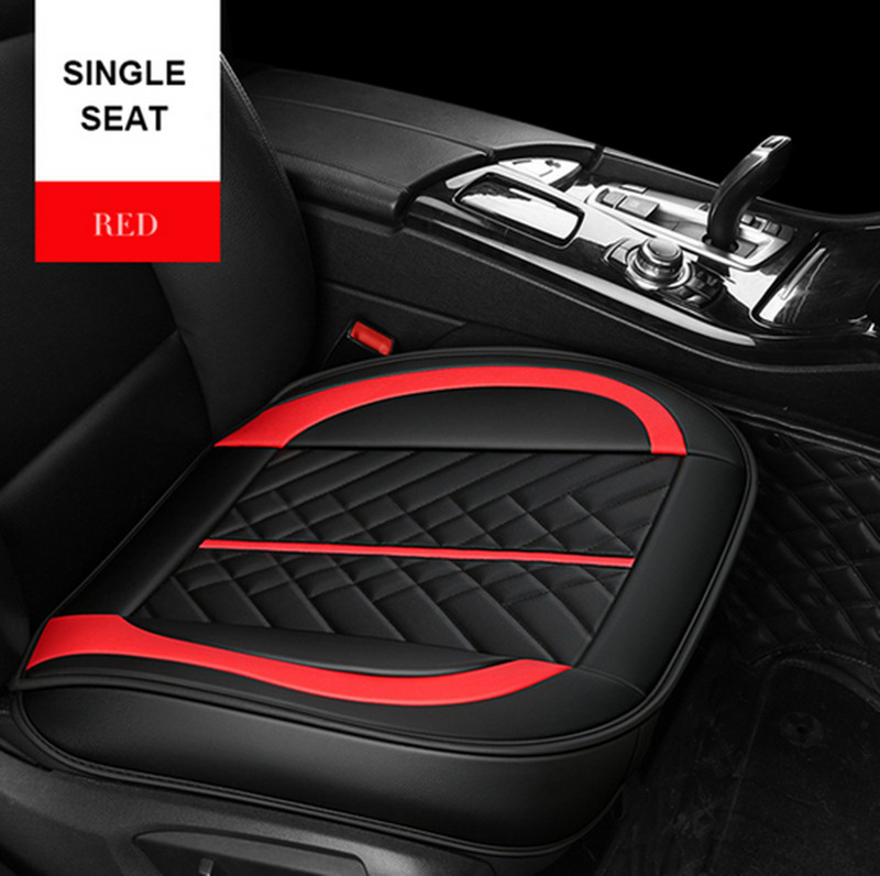 Car Seat Cover PU Leather Breathable Chair Cushion Protector Pad Mat Black/Red gallery