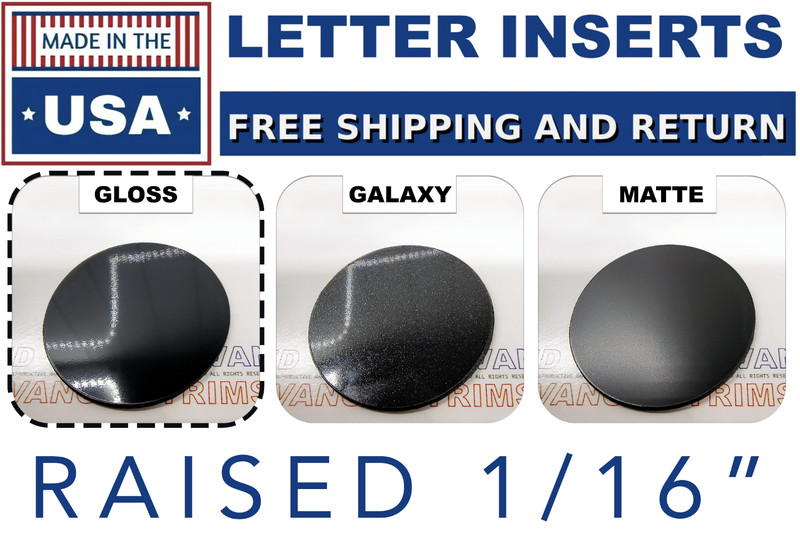 Gloss Black Raised Plastic Letters Inserts Acura TL 2004-2008 Front Bumper gallery