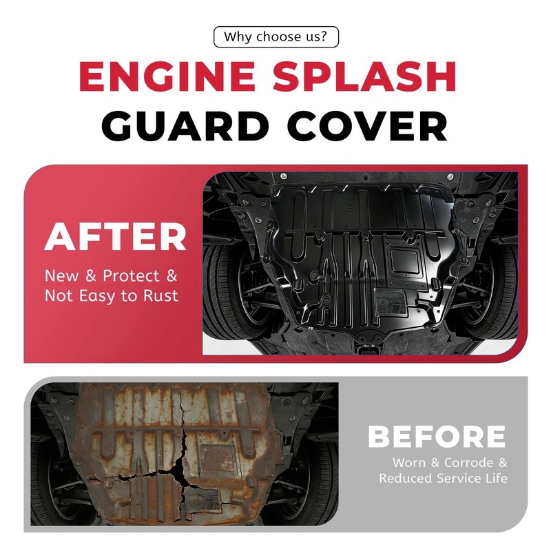 For Infiniti Q50 Q60 2014-2024 758904GE1A Front Engine Splash Shield Under Cover gallery