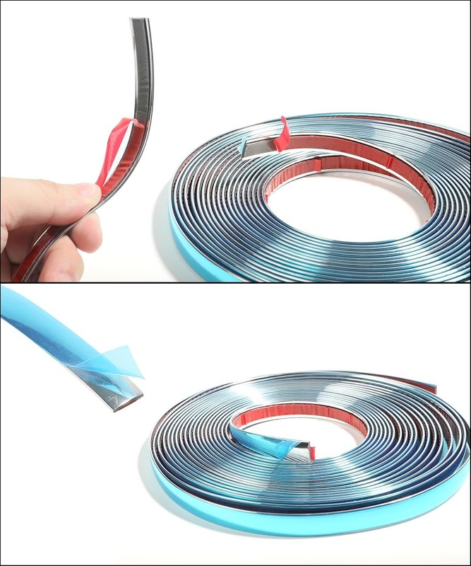1/2 Inch Wide Chrome Tape,25FT Chrome Tape for Cars,Car Accessories Car Trim,Au gallery